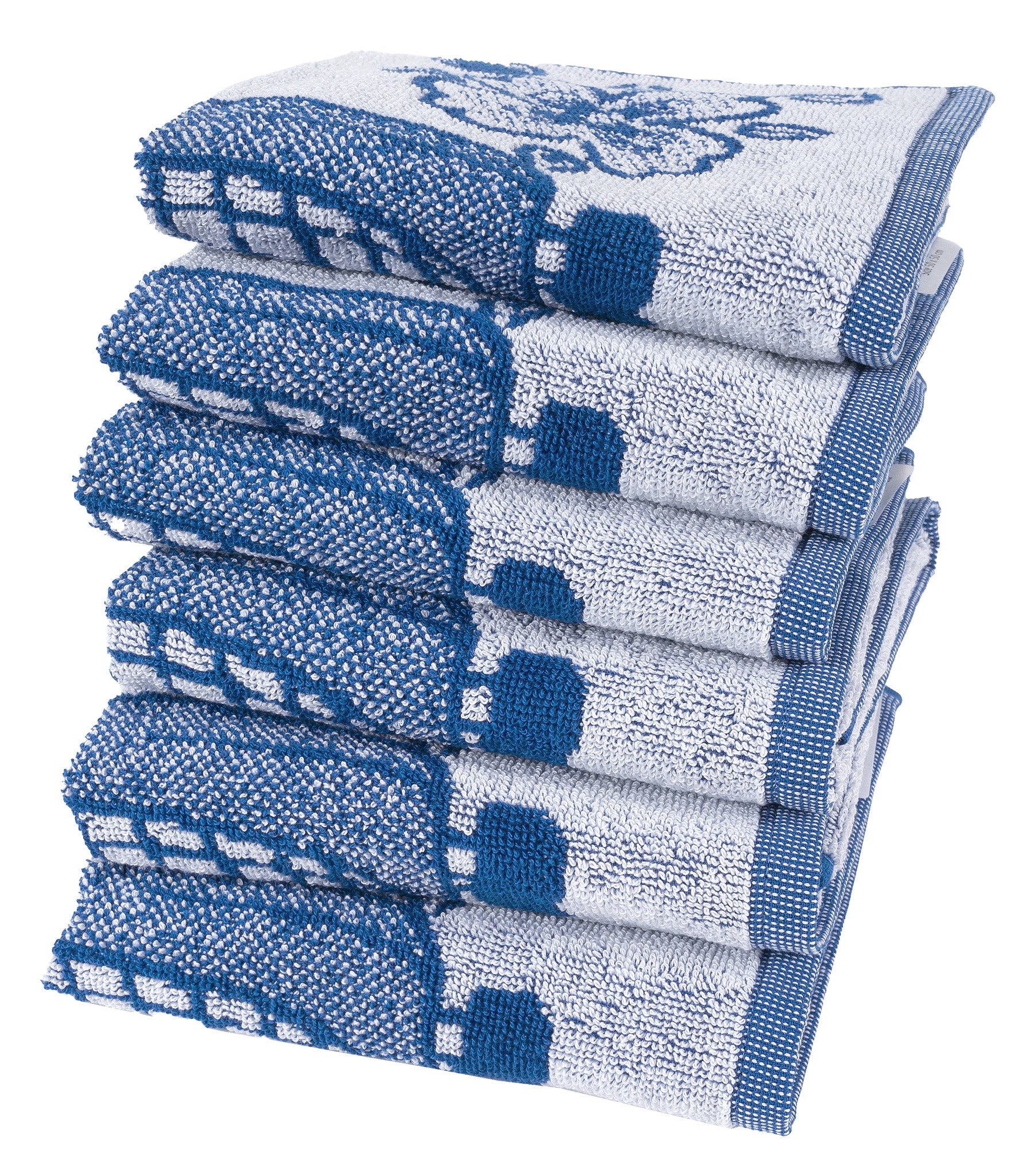 100% Katoenen Keukentextiel Set 6 stuks Dutch Couple Blauw