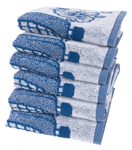 100% Katoenen Keukentextiel Set 6 stuks Dutch Couple Blauw