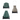 Lumiz Solar Buitenlampionnen Corniche Beach Set - inclusief 3 metalen platen - Groen - Taupe