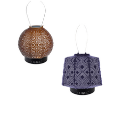 Solar Buitenlampionnen Usedom Island Set - inclusief 2 metalen small ringen - Koper - Future Dusk