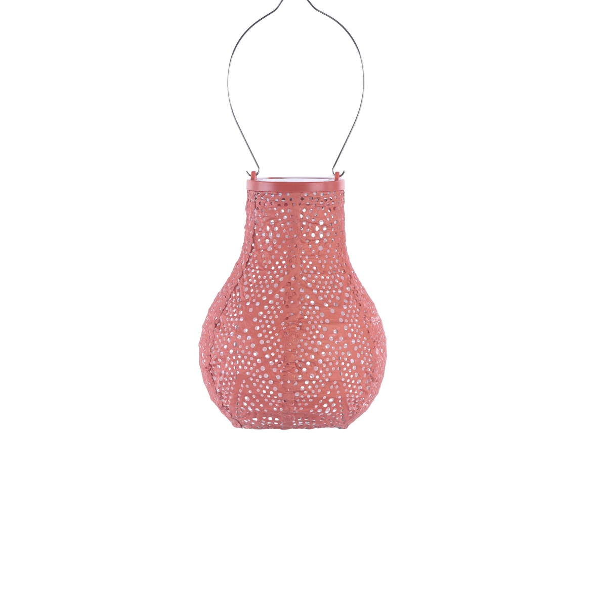 Solar Lampion Ikat Bulb - 16 cm - Oranje