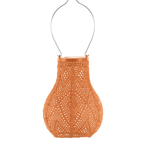 Solar Lampion Ikat Bulb - 16 cm - Oranje