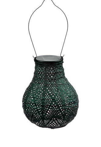 Solar Lampion Ikat Bulb - Solar tuinverlichting - 16 cm - Groen