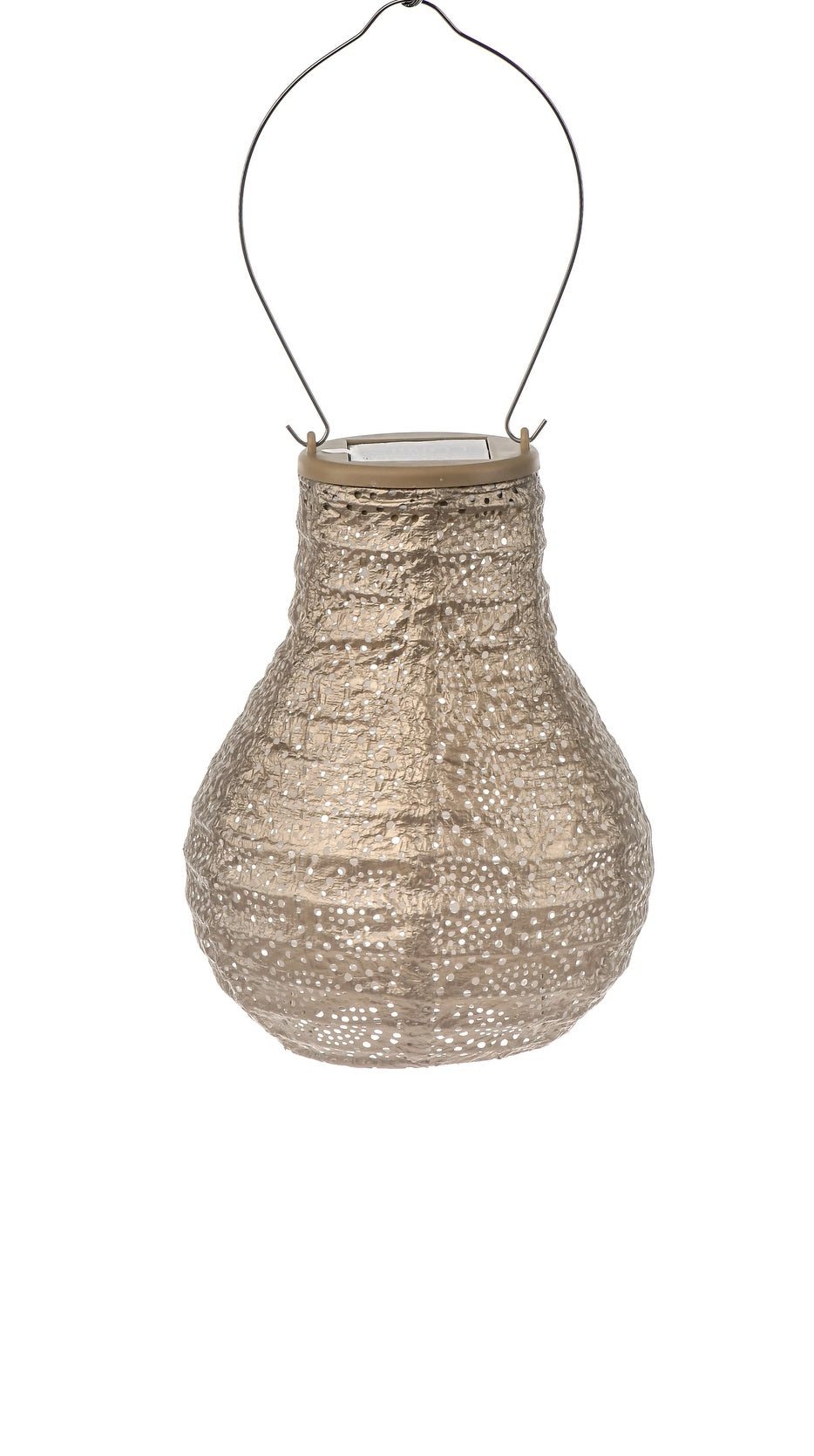 Solar Lampion Occult Bulb - Solar tuinverlichting - 16 cm - Goud