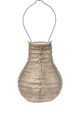 Solar Lampion Occult Bulb - Solar tuinverlichting - 16 cm - Goud