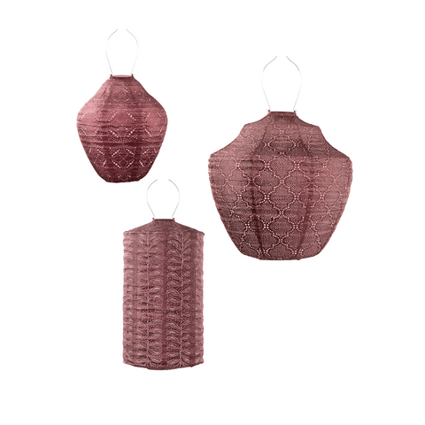 Lumiz Solar Buitenlampionnen Koperen Set - 3 stuks