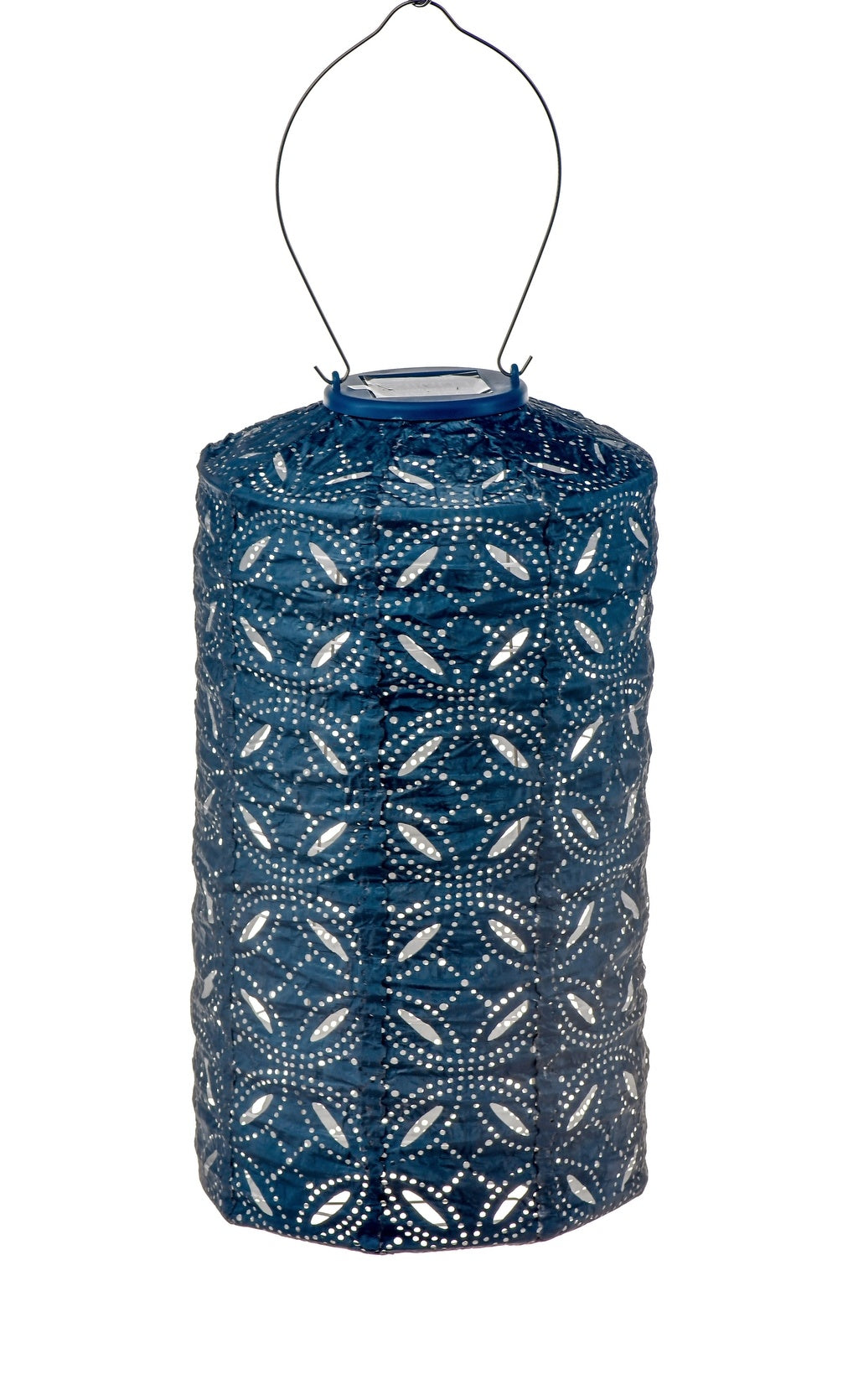 Solar Lampion Mandela Cylinder - Solar tuinverlichting - 18 cm - Petrol