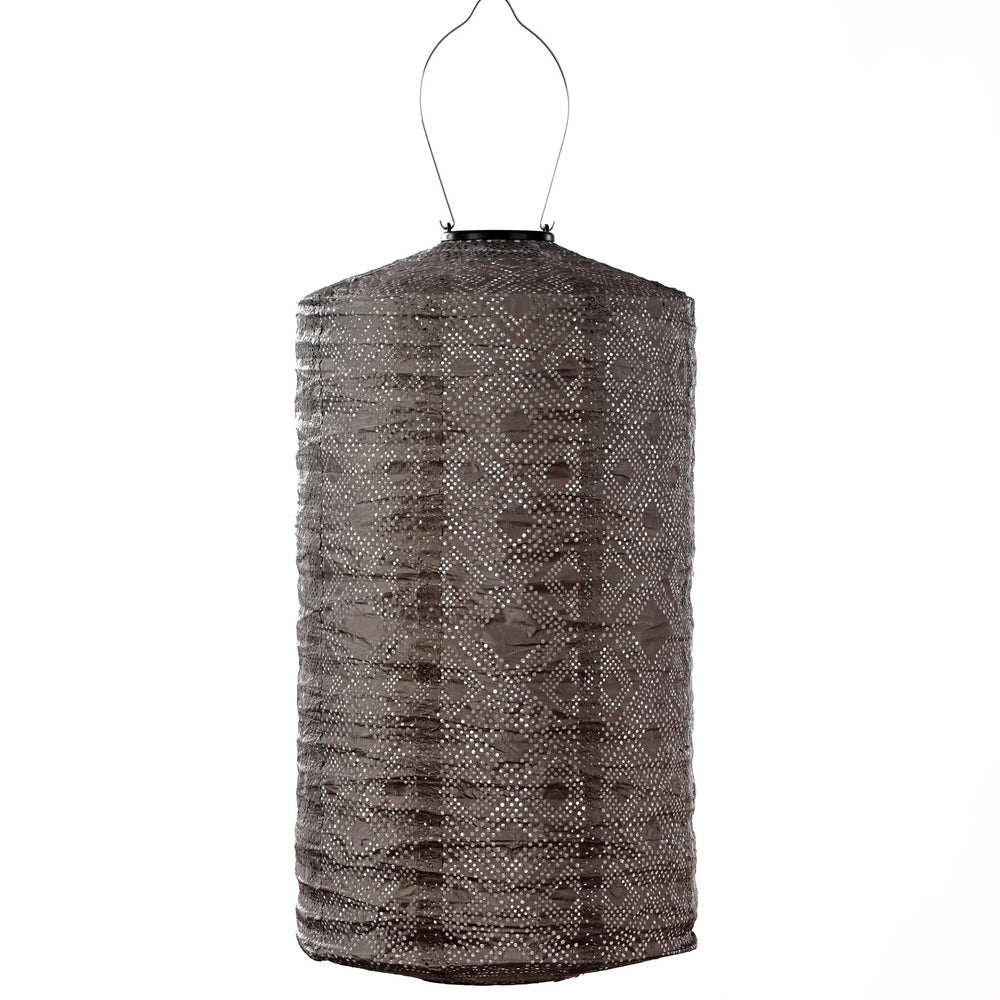 Solar-Lampion Mosaik-Zylinder - Taupe