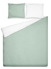 100% Katoenen Dekbedovertrek- Malaga Aqua Naturel