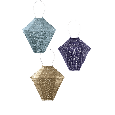Lumiz Solar Buitenlampionnen Diamond Set - 3 stuks