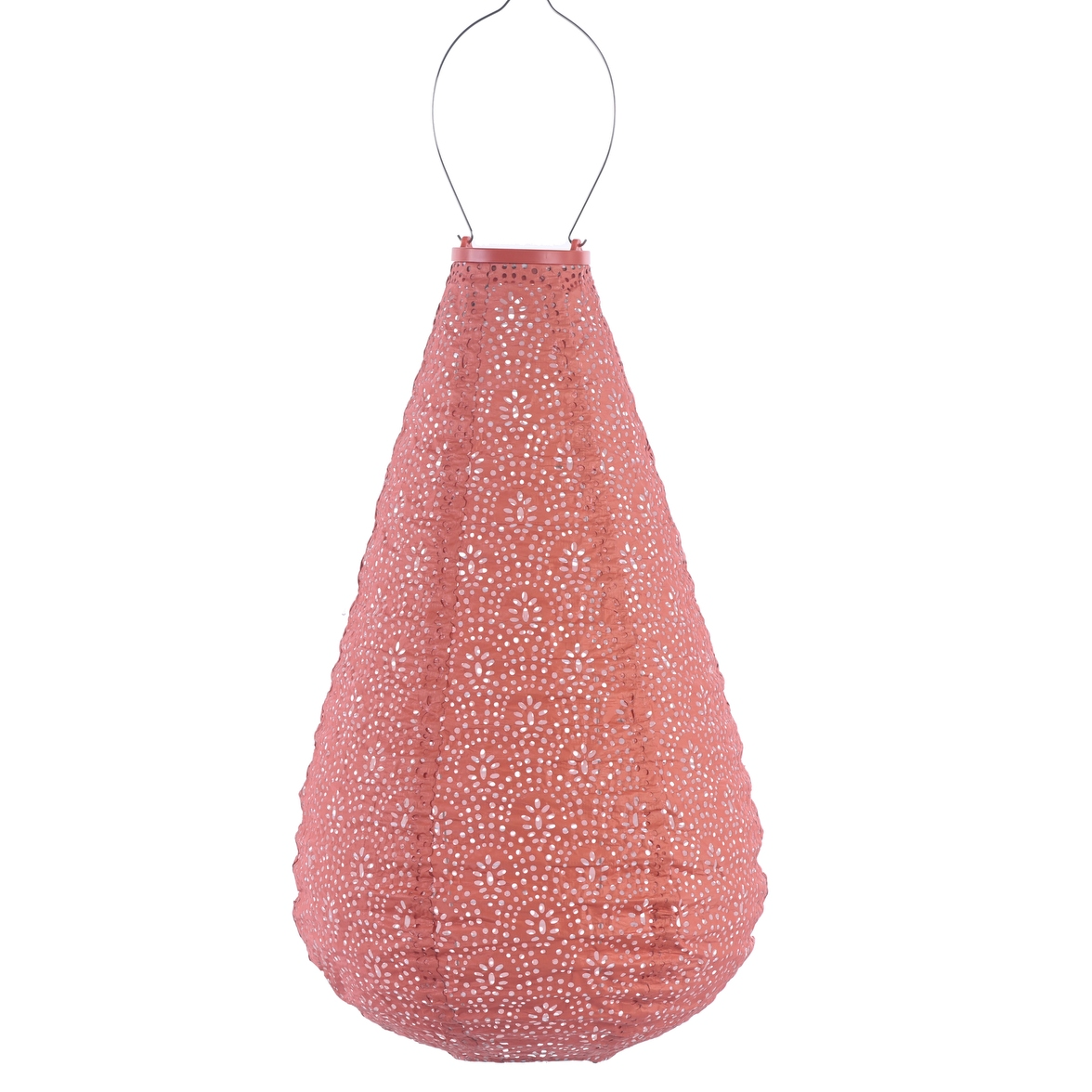 Solar Lampion Fan Drop - 28 cm - Oranje