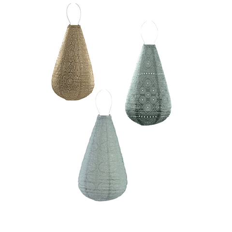 Lumiz Solar Buitenlampionnen Drop Set - 3 stuks