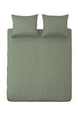 100% Katoensatijnen Eenpersoons Dekbedovertrek - Groen