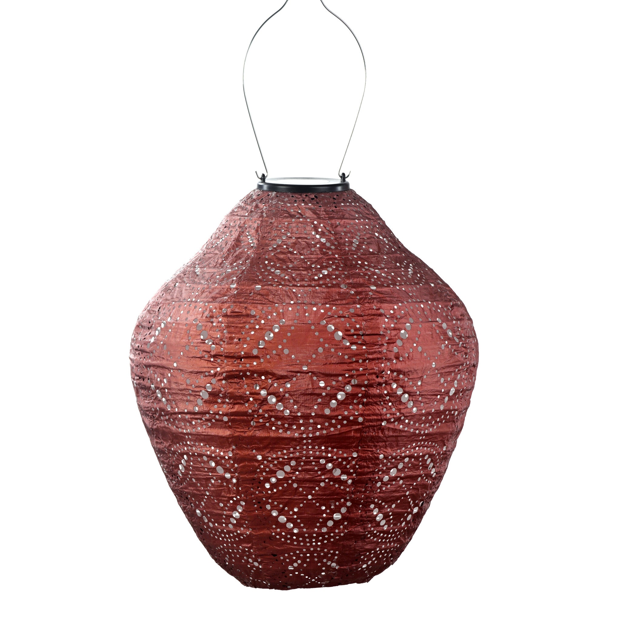 Solar Lampion Mandela Jar - 30 cm - Koper
