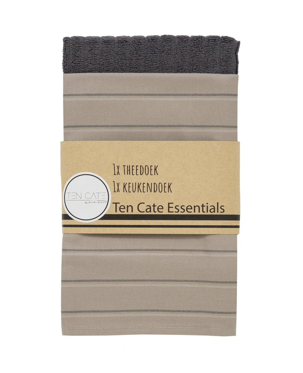 Küchentuch-Set - Anthrazit/Taupe