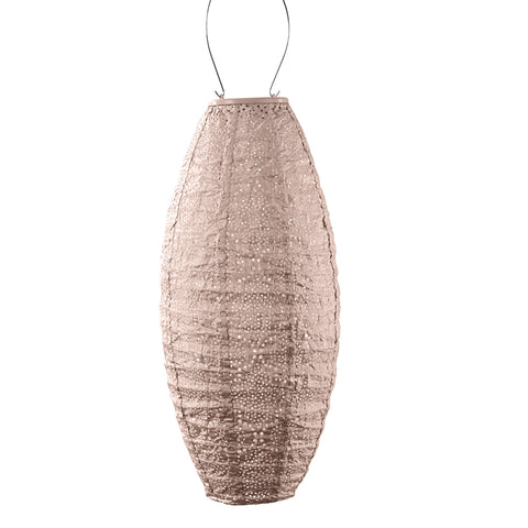 Solar Lampion Bazaar Long Oval - Solar tuinverlichting - 20 cm - Roze