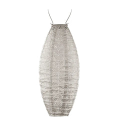 Solar Lantern Folia Long Oval - Light Taupe