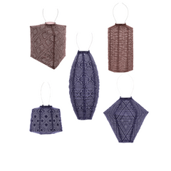 Solar Buitenlampionnen Paris Set - 5 Stuks