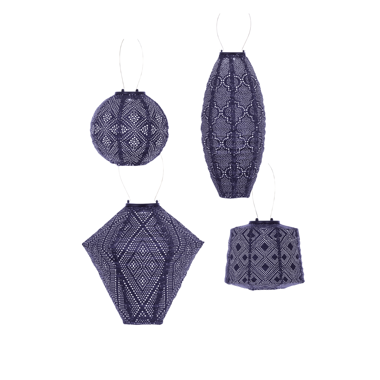 Lumiz Solar Buitenlampionnen Future Dusk Set - 4 stuks