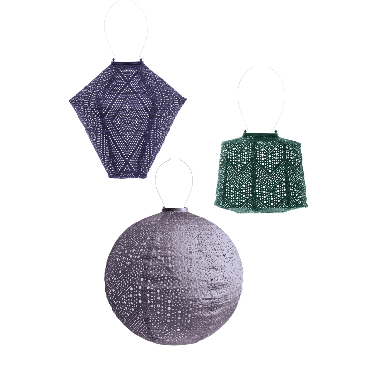 Lumiz Solar Buitenlampionnen Wenen Set - 3 stuks