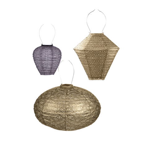 Lumiz Solar Buitenlampionnen Londen Set - 3 stuks