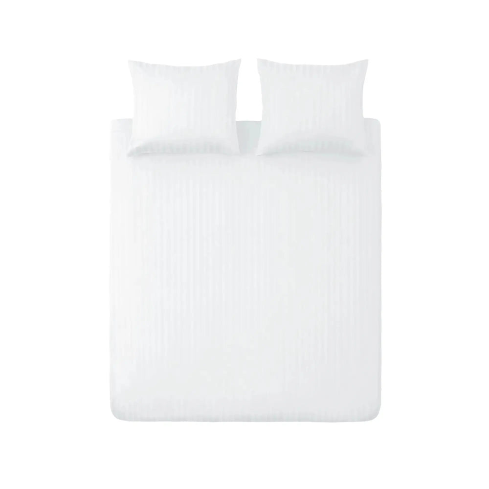100% Cotton Sateen Duvet Cover Napoli - White