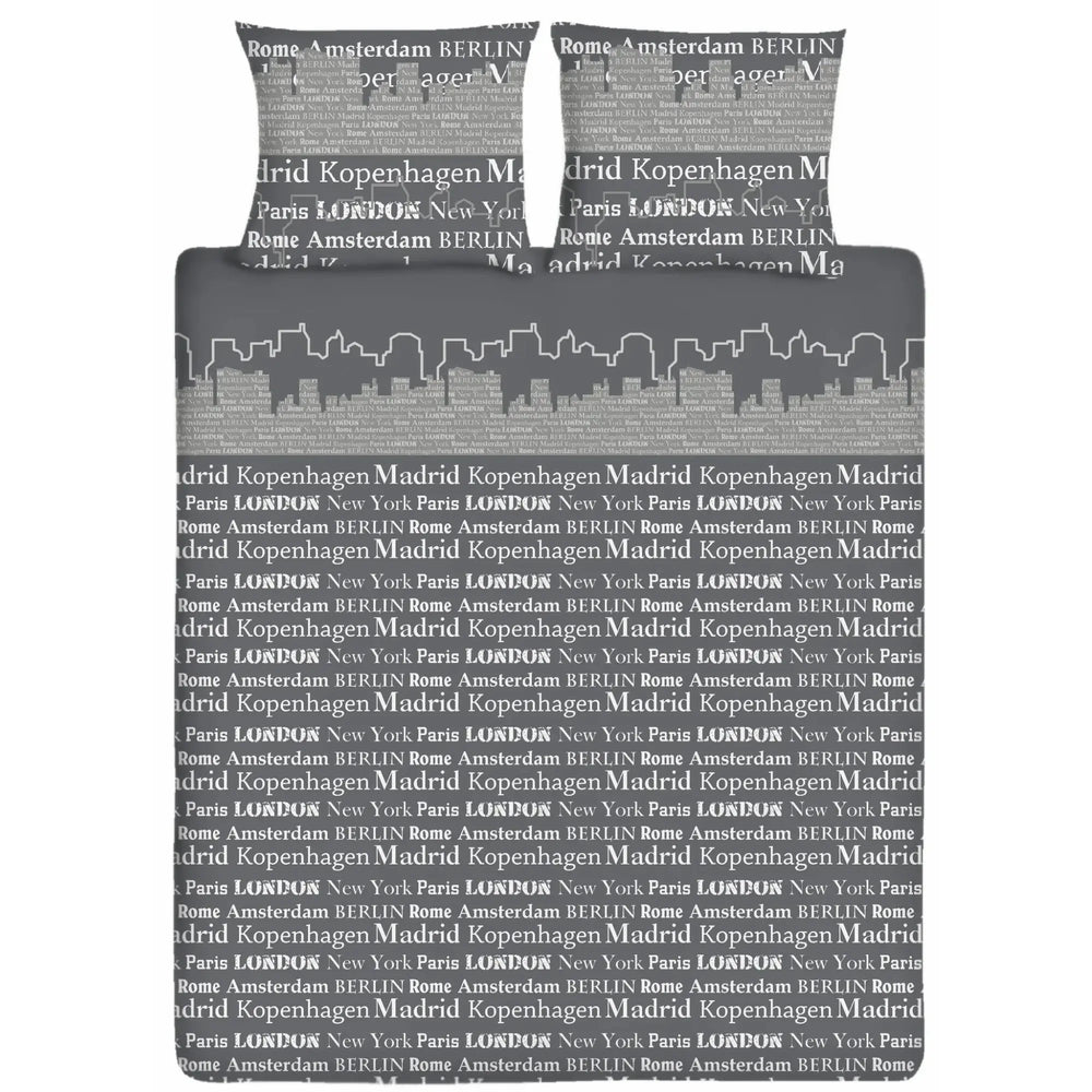 100 % Baumwoll-Bettbezug Skyline
