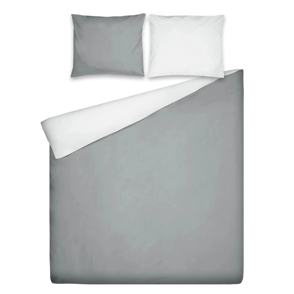 100% Baumwoll-Bettbezug Ibiza – Grau Natur
