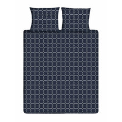 Cotton Duvet Cover - Graphic Navy