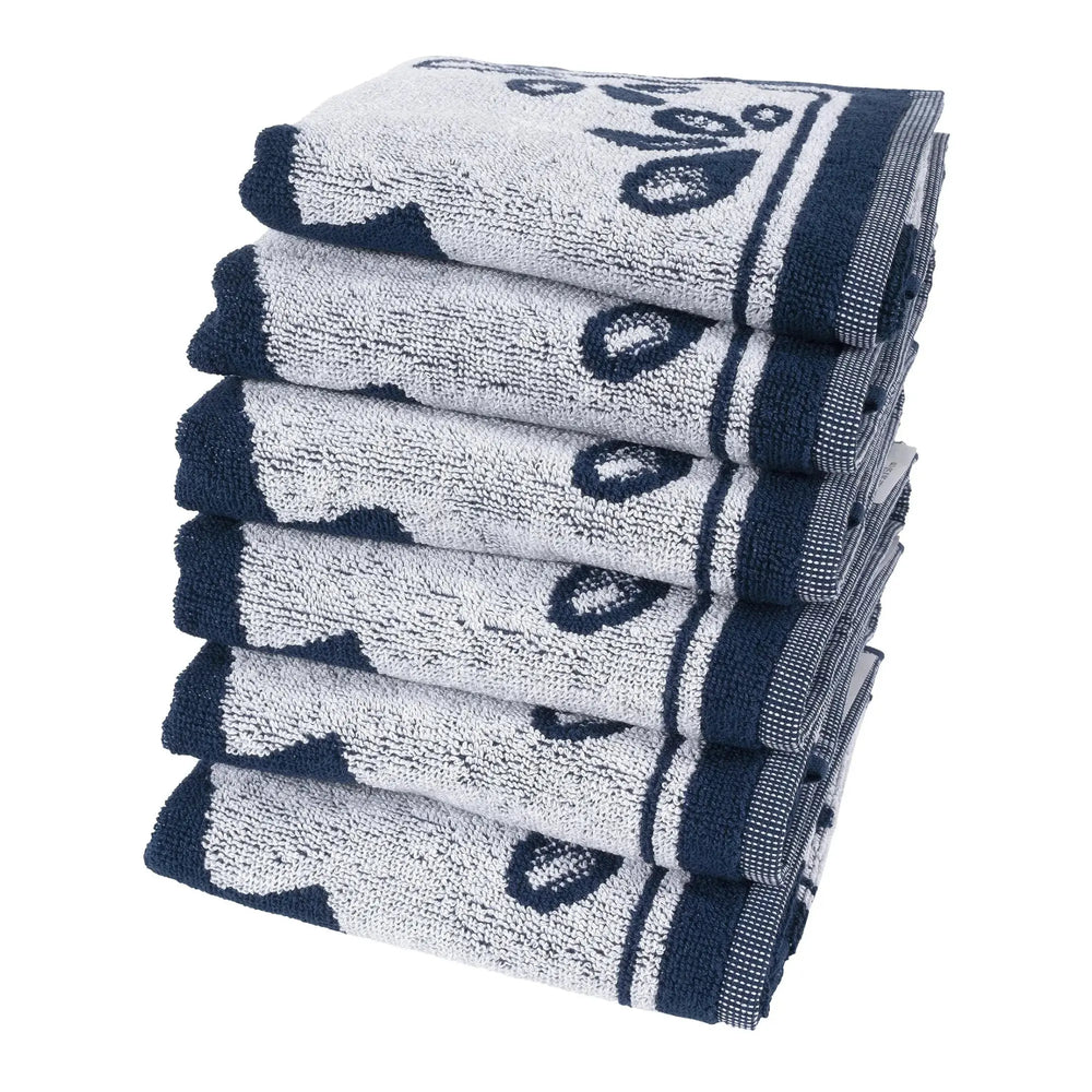 100 % Baumwoll-Küchentuch-Set 6-teilig – Blau