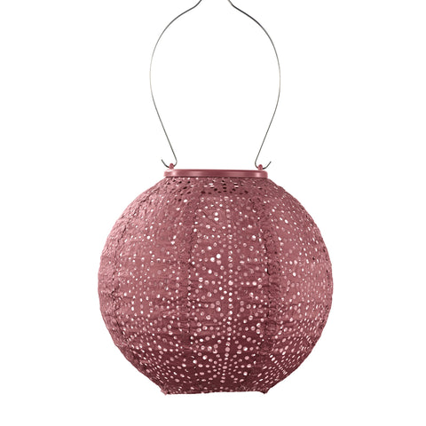 Solar Lampion Sashiko Rond - Solar tuinverlichting - 20 cm - Koper