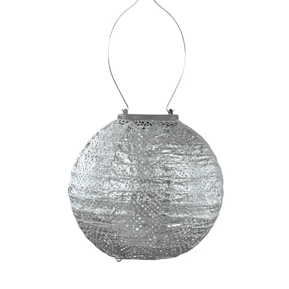 Solar Lampion Topaze Rond - Zilver