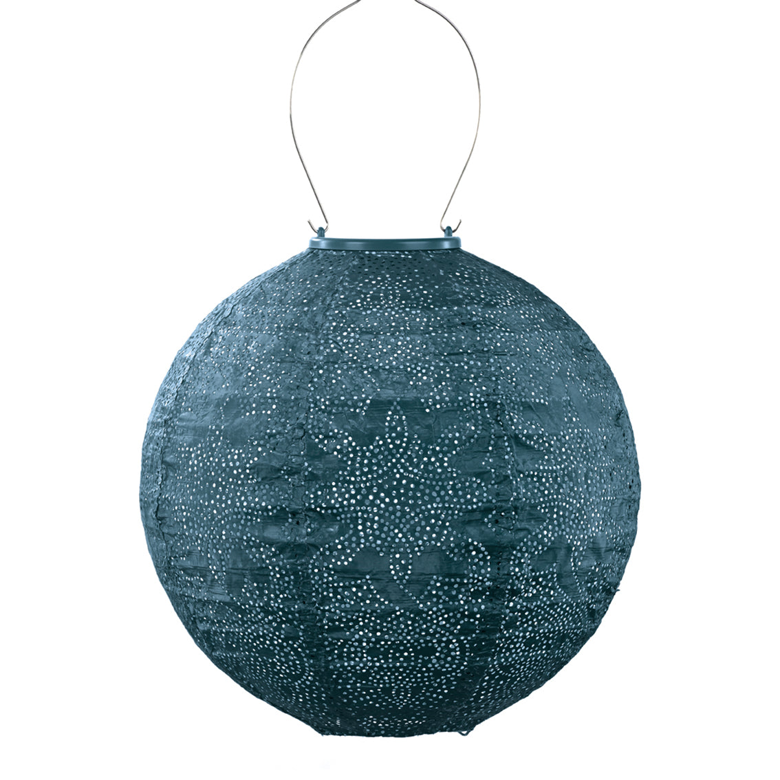 Solar Lampion Marrakesh Rond - Solar tuinverlichting - 30 cm - Petrol