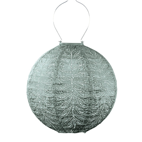 Solar Lampion Folia Rond - 30 cm - Sage Green