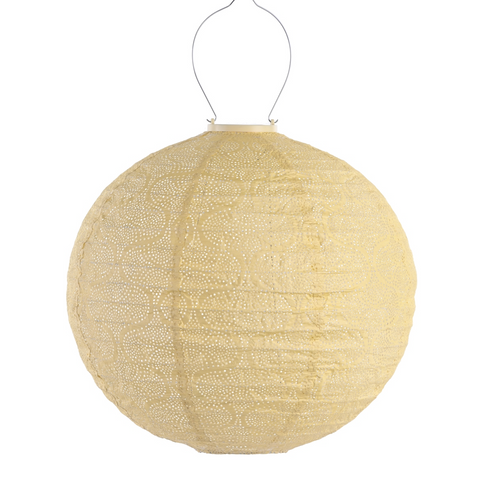 Solar Lampion Tigres Rond - 40 cm - Geel