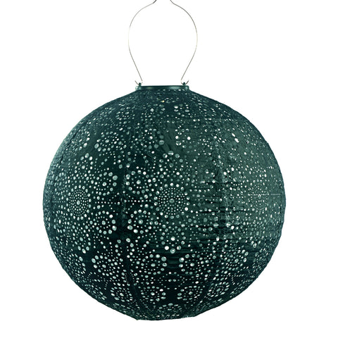 LUMIZ Solar Lampion Fiore Rond - 40 cm - Groen
