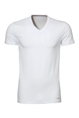 2-pack 100% Katoenen T-Shirt V-Hals Wit
