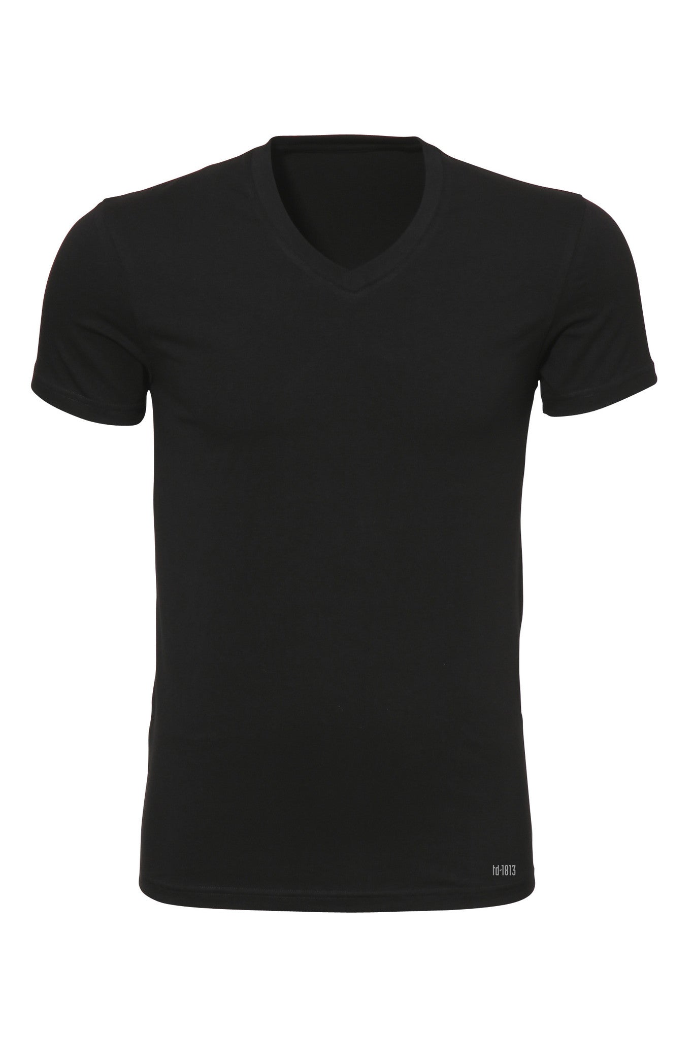 2-pack 100% Katoenen T-Shirt V-Hals - Zwart