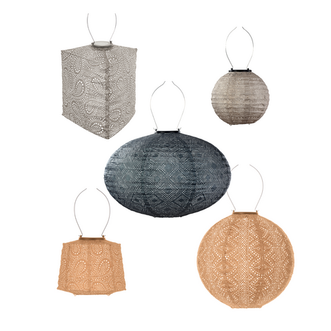 Lumiz Solar Buitenlampionnen Barcelona Set - 5 stuks