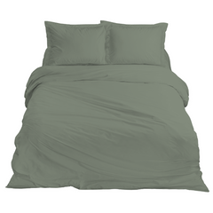 Katoensatijnen Dekbedovertrek Antraciet 1