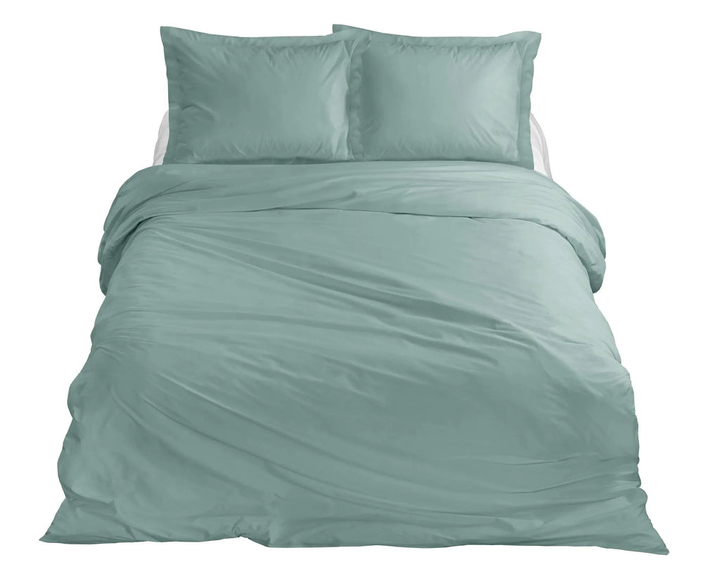 100% Baumwollsatin-Bettwäsche-Set Mineral Mint