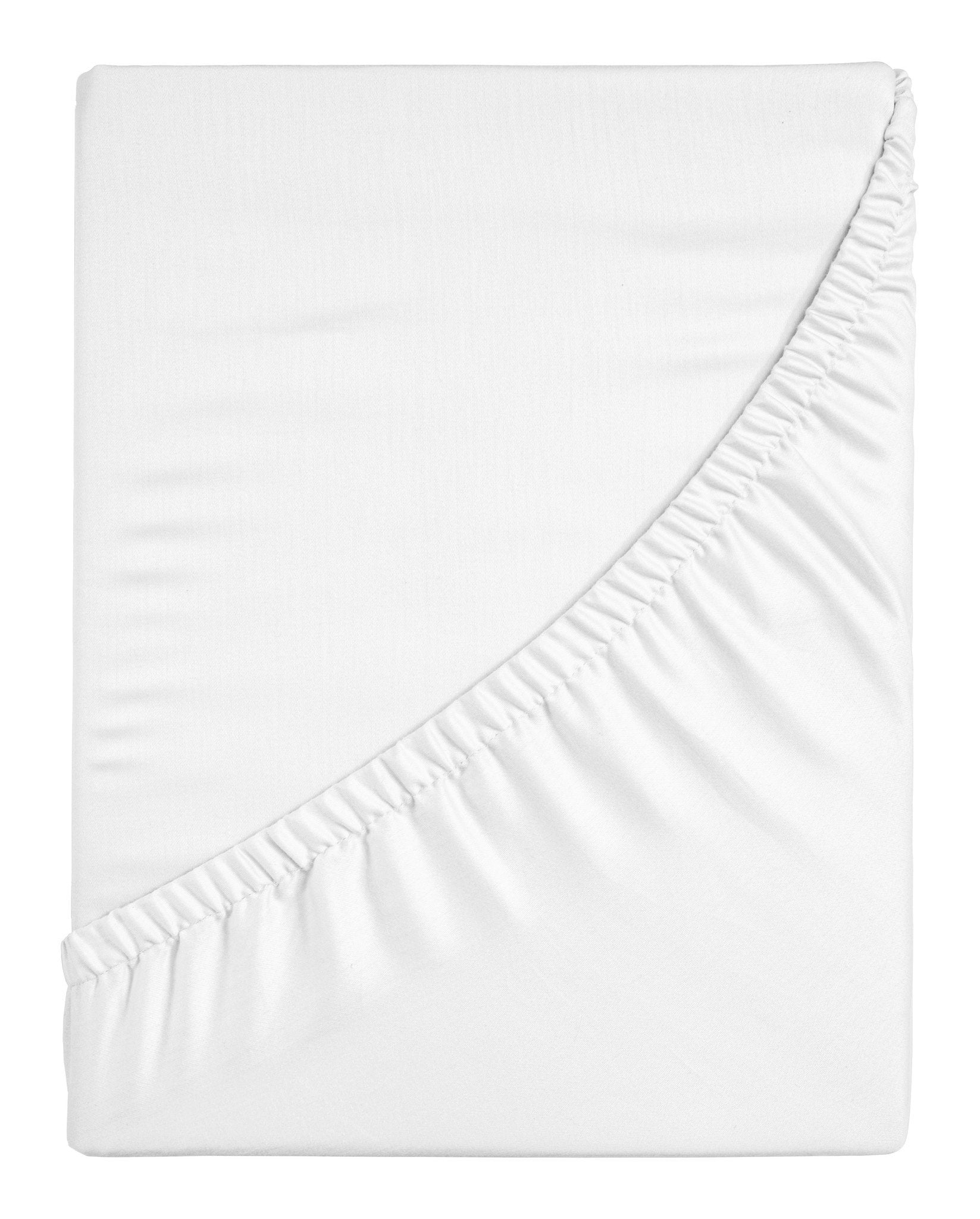 100% Katoen Satijnen Hoeslaken White Whisper