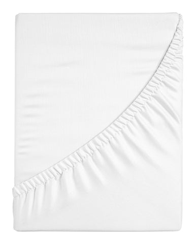 100% Katoen Satijnen Hoeslaken White Whisper